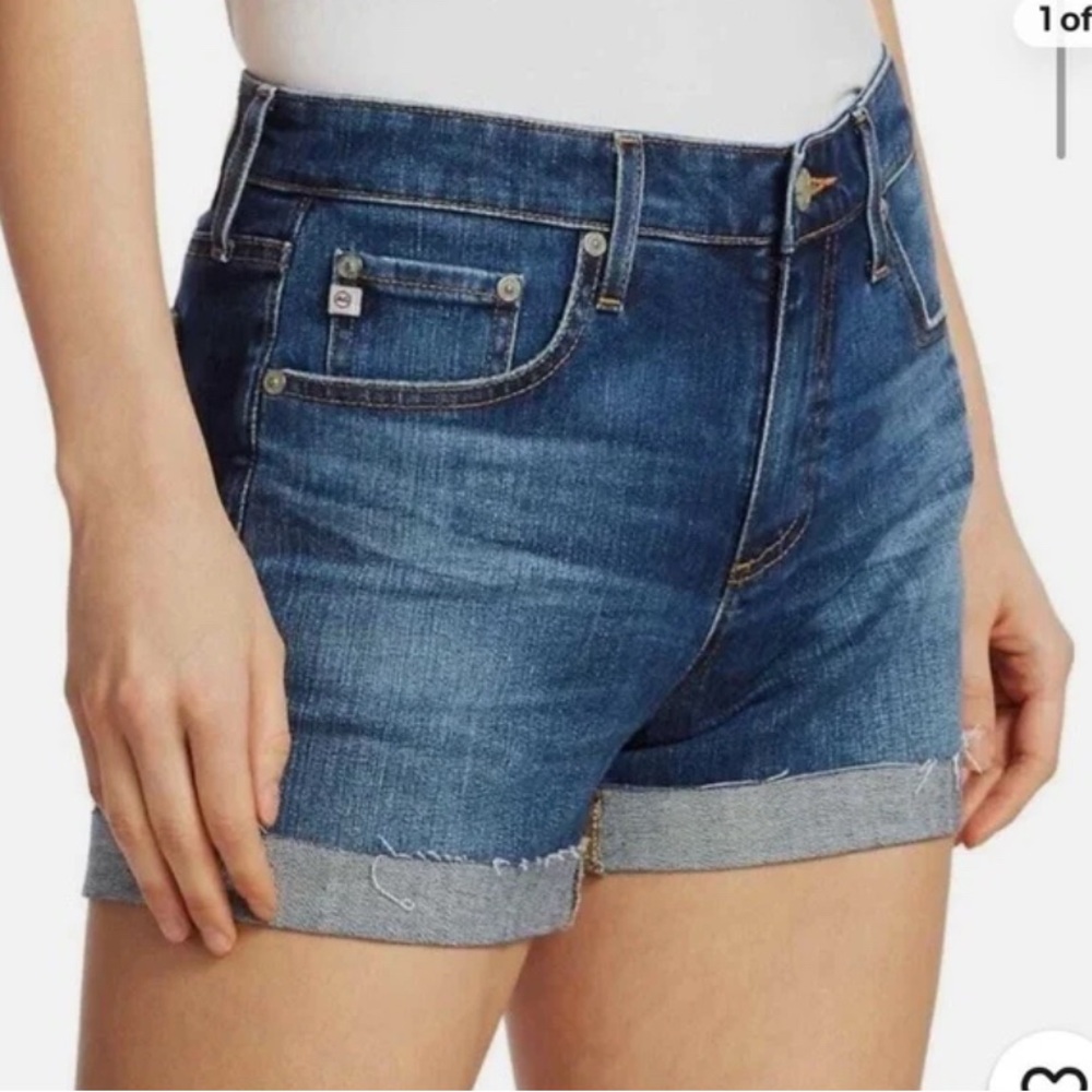 AG Jeans The Hailey Ex-boyfriend Roll Up Denim Shorts Sz 24 - LIKE NEW!